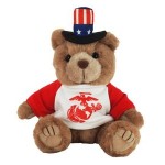 Customized 8" Uncle Sam Bear Stuffed Animal w/One Color Imprint