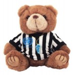 8" Referee Bear Stuffed Animal w/One Color Imprint with Logo