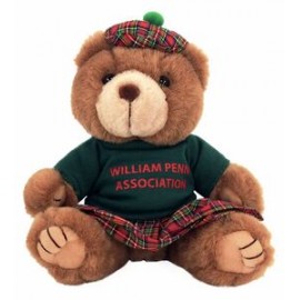 8" Scottish Bear Stuffed Animal w/One Color Imprint with Logo