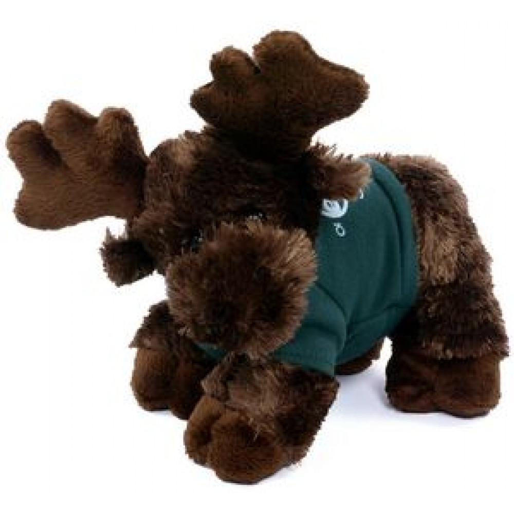 Promotional 8" Maxamoose Moose Stuffed Animal w/T-Shirt & One Color Imprint