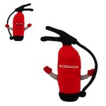 7" Fire Extinguisher Stuffed Toy w/One Color Imprint with Logo