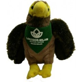 Customized 7" Hawk Stuffed Animal w/Bandana & One Color Imprint