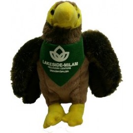 7" Hawk Stuffed Animal w/Bandana & One Color Imprint with Logo