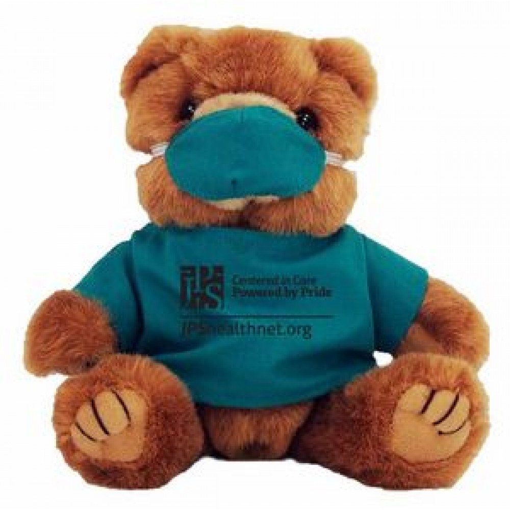Promotional 8" Teal Scrub Bear Stuffed Animal w/One Color Imprint Promotional 8" Teal Scrub Bear Stuffed Animal w/One Color Imprint