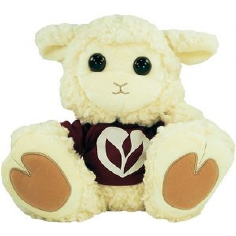 Custom 10" Baabsy Lamb Stuffed Animal w/T-Shirt & One Color Imprint Custom 10" Baabsy Lamb Stuffed Animal w/T-Shirt & One Color Imprint