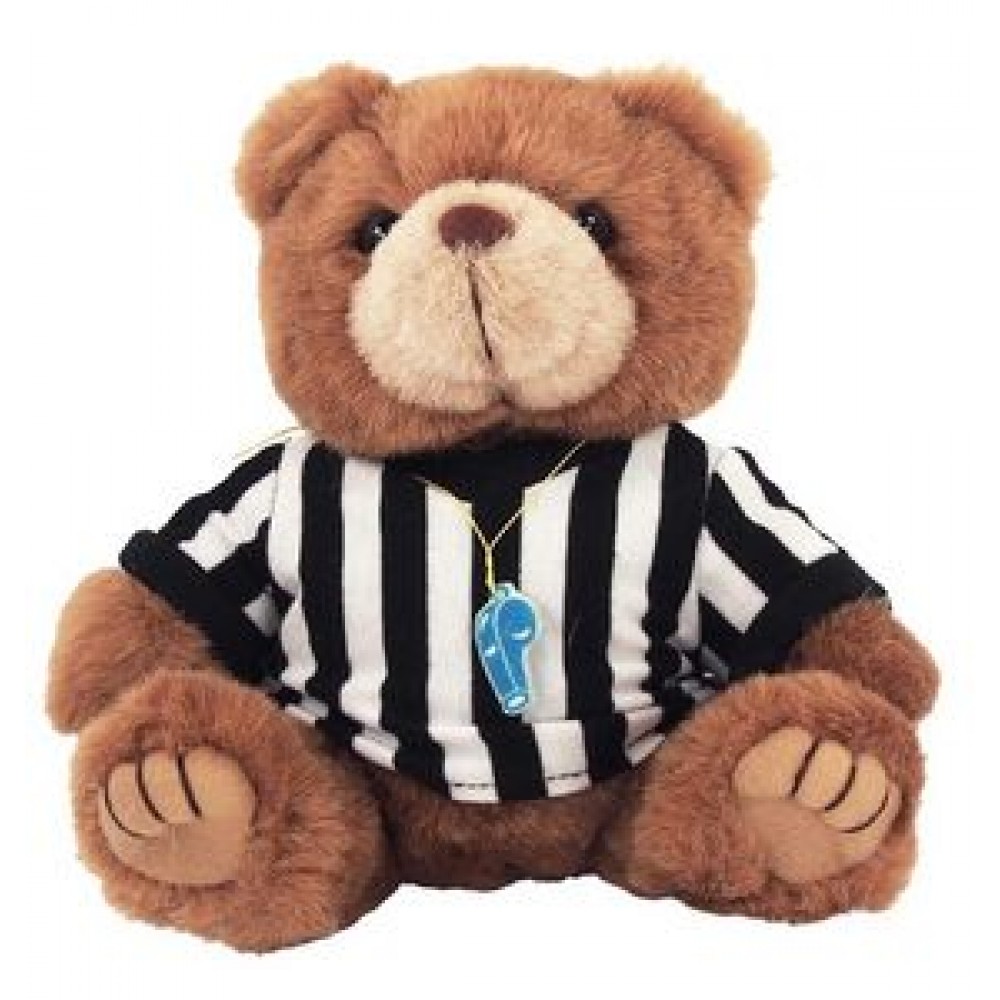 Customized 8" Referee Bear Stuffed Animal