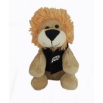 Promotional 6" Lil' Lion Stuffed Animal w/Vest & One Color Imprint