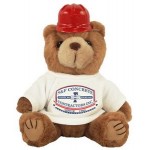 Custom Personalized 8" Construction Bear with Full Color Imprint