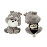 Custom Imprinted 6" Schnauzer Dog with black imprinted full color bandana
