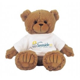 9" Tan Peter Bear Stuffed Animal w/T-Shirt & Full Color Imprint with Logo