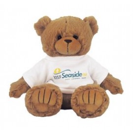 Custom 9" Tan Peter Bear Stuffed Animal w/T-Shirt & Full Color Imprint