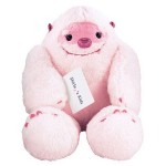 20" Pink Yetti with Sign Board and Full Color Imprint Custom Imprinted