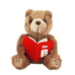 8" Librarian Kirby Bear Stuffed Animal with Logo