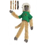 Promotional 24" Natural Hanging Monkey Assortment Stuffed Animals w/T-Shirt & Full Color Imprint