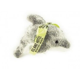 8" Dorsey Dolphin Stuffed Animal w/Ribbon & One Color Imprint with Logo