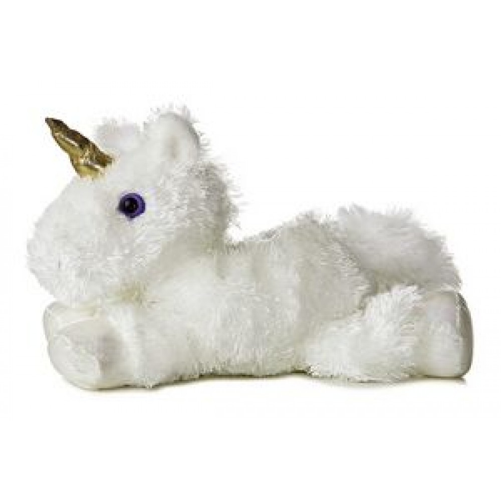 8" Celestial Unicorn Mini Flopsie Stuffed Animal Logo Printed 8" Celestial Unicorn Mini Flopsie Stuffed Animal Logo Printed