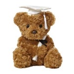 Logo Printed 9" Wagner Grad Bear- White Cap