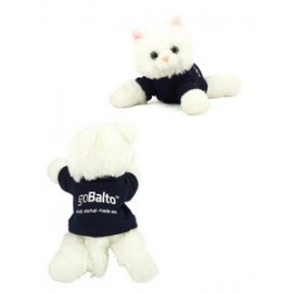 8" Sugar Too Cat Stuffed Animal w/T-Shirt & One Color Imprint with Logo