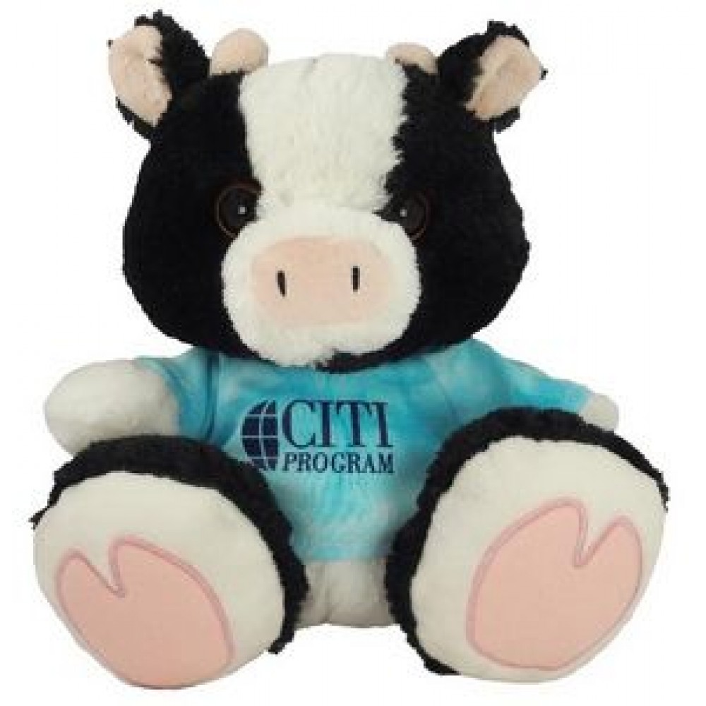 Custom Imprinted 10" Milkshake Cow with t-shirt and one color imprint Custom Imprinted 10" Milkshake Cow with t-shirt and one color imprint
