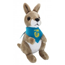 Promotional 5" Pocketkin Eco Kangaroo with bandana OC