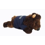 8" Plains Bison Stuffed Animal w/T-Shirt & One Color Imprint with Logo