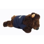 Promotional 8" Plains Bison Stuffed Animal w/T-Shirt & One Color Imprint