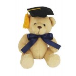 6" Honey Bear w/Graduation Cap & Ribbon Custom Imprinted