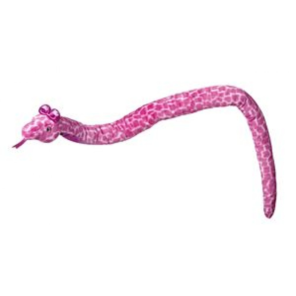52" Giraffe Print Pink Snake Custom Imprinted 52" Giraffe Print Pink Snake Custom Imprinted