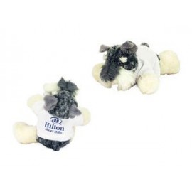 8" Stein Schnauzer Stuffed Animal w/T-Shirt & One Color Imprint with Logo