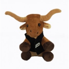Personalized 6" Lil' Longhorn Bull w/Vest & One Color Imprint