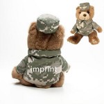 Customized 8" Army Digital Camo Bear Stuffed Animal w/One Color Imprint