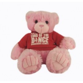Personalized 9" Pink Peter Bear Stuffed Animal w/T-Shirt & One Color Imprint