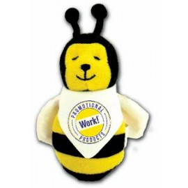 3" Bee Magnet Stuffed Animal w/Bandana & Full Color Imprint with Logo