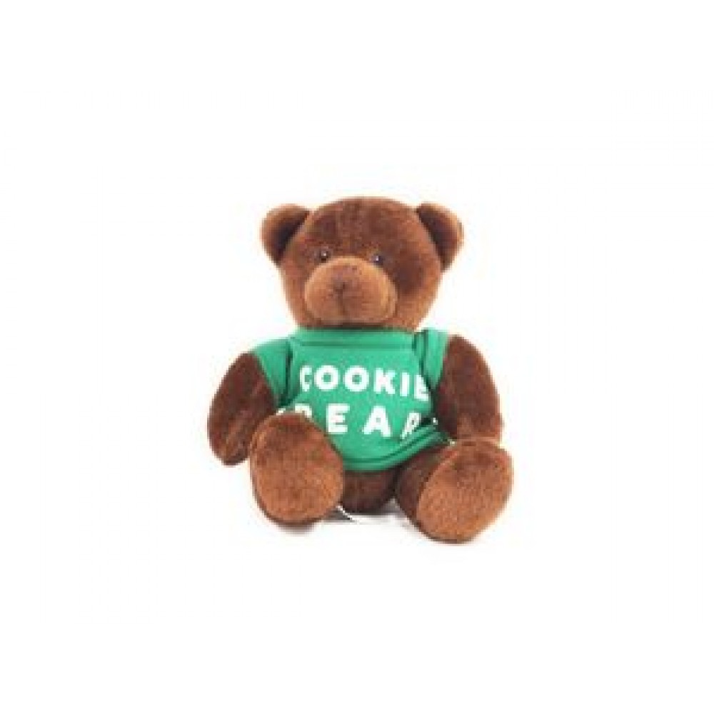 6" Brown Cocoa Honey Bear Stuffed Animal w/T-Shirt & One Color Imprint with Logo