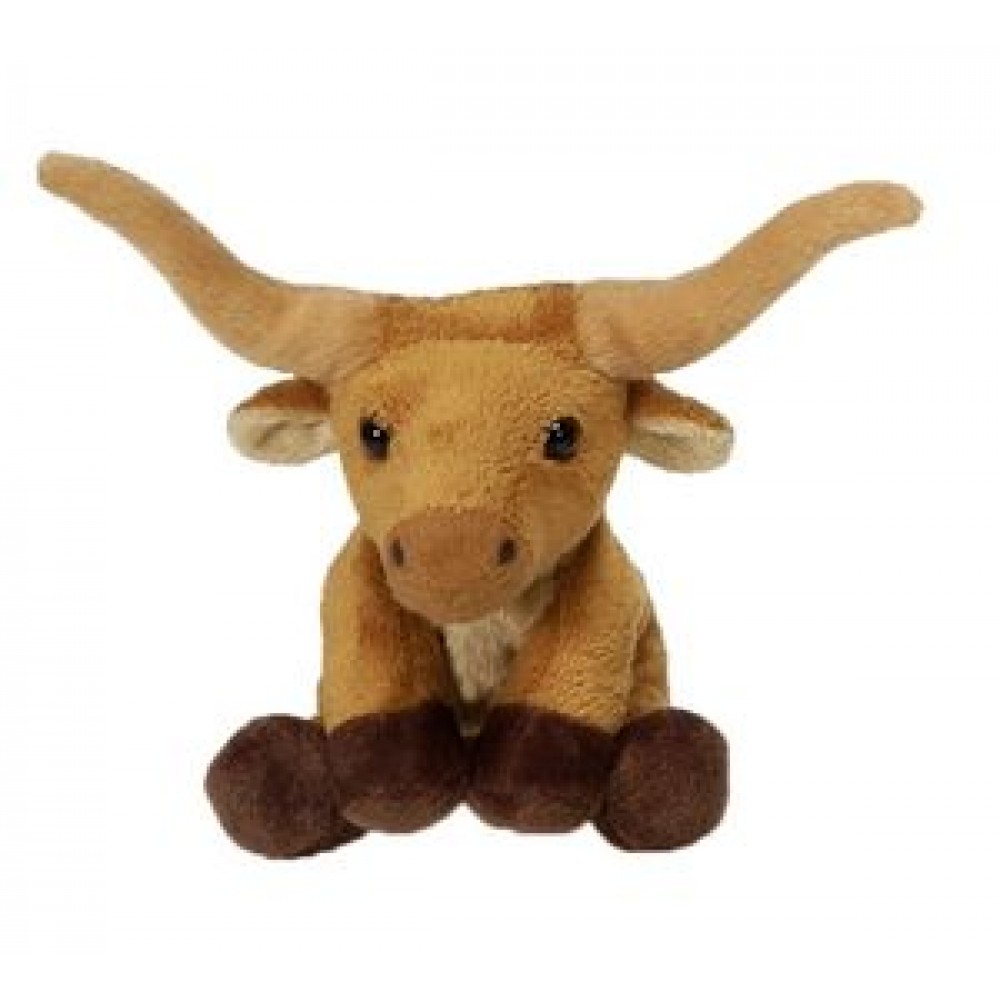 6" Lil' Longhorn Bull Stuffed Animal Logo Printed 6" Lil' Longhorn Bull Stuffed Animal Logo Printed