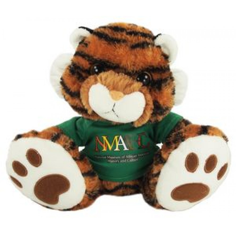 Custom Imprinted 10" Trooper Tiger with t-shirt and full color imprint Custom Imprinted 10" Trooper Tiger with t-shirt and full color imprint