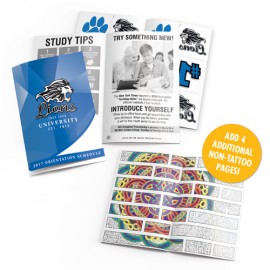 4" x 6" Temporary Tattoos & Activity Booklet with Logo  4" x 6" Temporary Tattoos & Activity Booklet with Logo