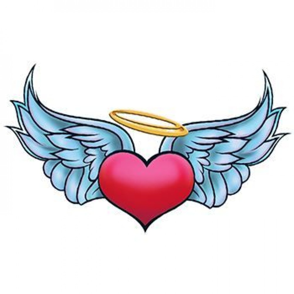 Angel Heart Temporary Tattoo Custom Imprinted Angel Heart Temporary Tattoo Custom Imprinted
