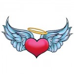 Angel Heart Temporary Tattoo Custom Imprinted