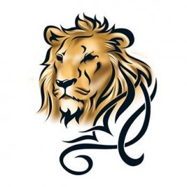 Tribal Lion Temporary Tattoo Custom Imprinted