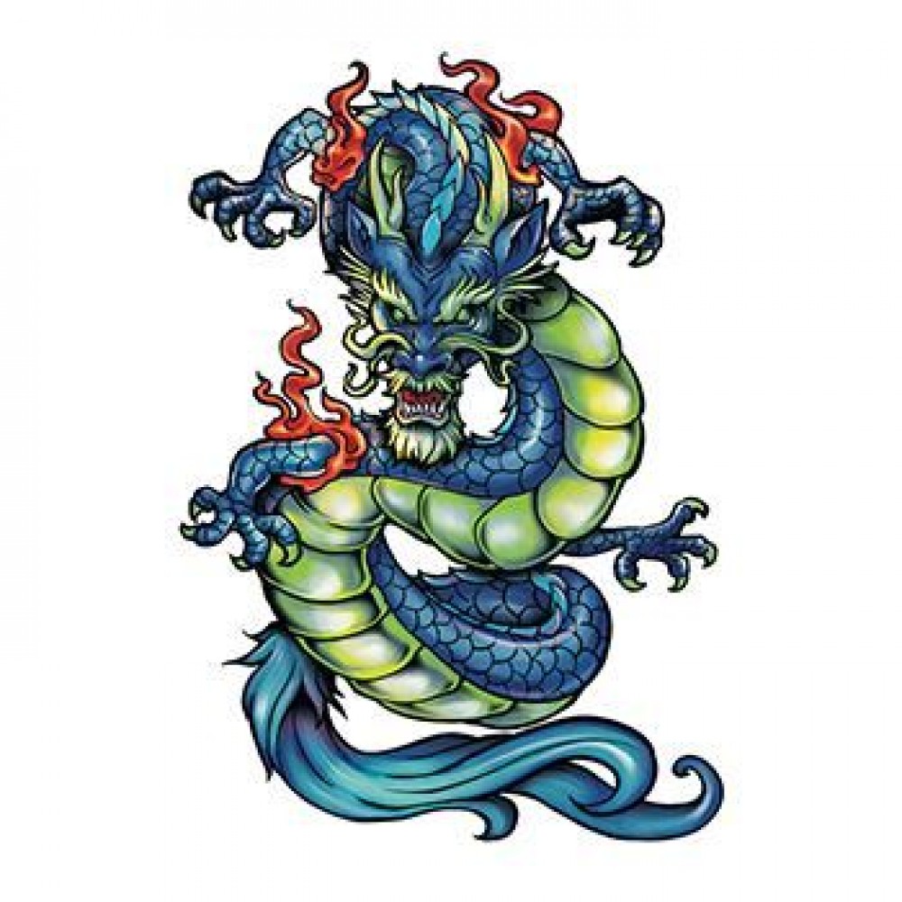 Chinese Dragon Temporary Tattoo Custom Imprinted Chinese Dragon Temporary Tattoo Custom Imprinted