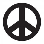 Black Peace Sign Temporary Tattoo Custom Personalized