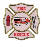 Logo Branded Fire Rescue Patch Temporary Tattoo