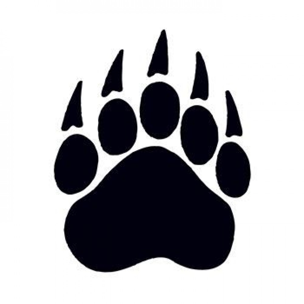 Custom Personalized Bear Paw Print Temporary Tattoo Custom Personalized Bear Paw Print Temporary Tattoo