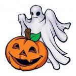 Ghost and Pumpkin Temporary Tattoo Logo Printed