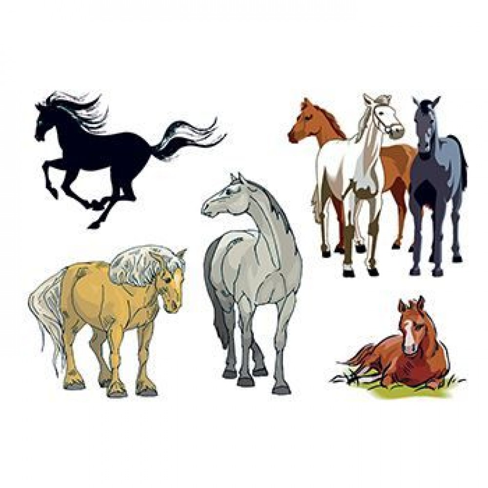 Assorted Horses Temporary Tattoos Logo Printed Assorted Horses Temporary Tattoos Logo Printed