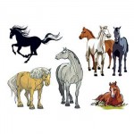 Assorted Horses Temporary Tattoos Logo Printed