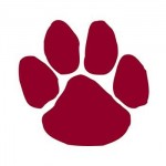 Logo Printed Maroon Paw Print