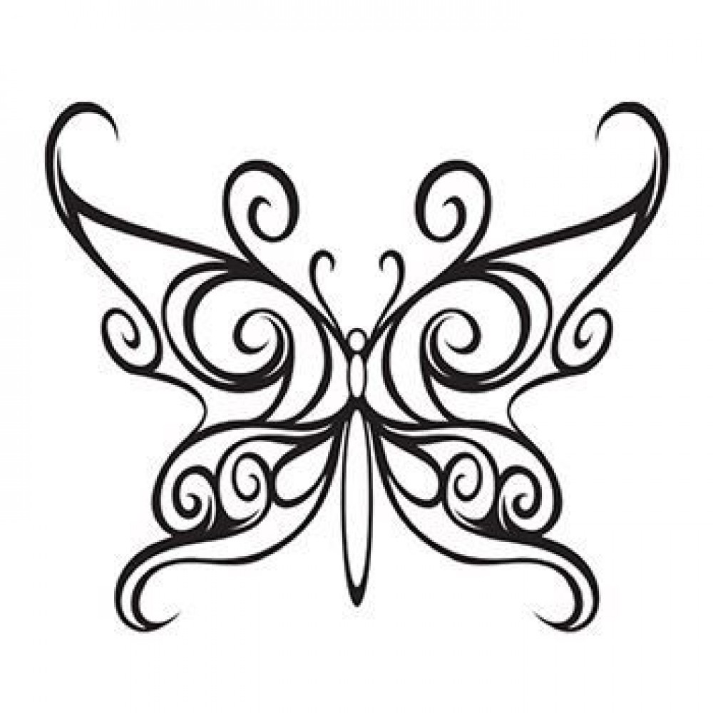 Black Tribal Butterfly Temporary Tattoo Custom Imprinted Black Tribal Butterfly Temporary Tattoo Custom Imprinted
