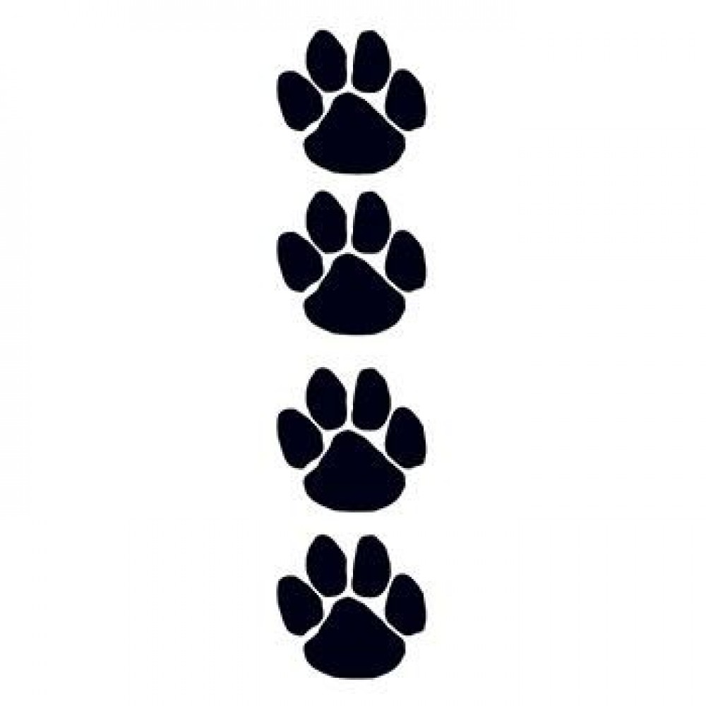 Logo Printed Black Paw Prints Fundraiser Temporary Tattoos Logo Printed Black Paw Prints Fundraiser Temporary Tattoos